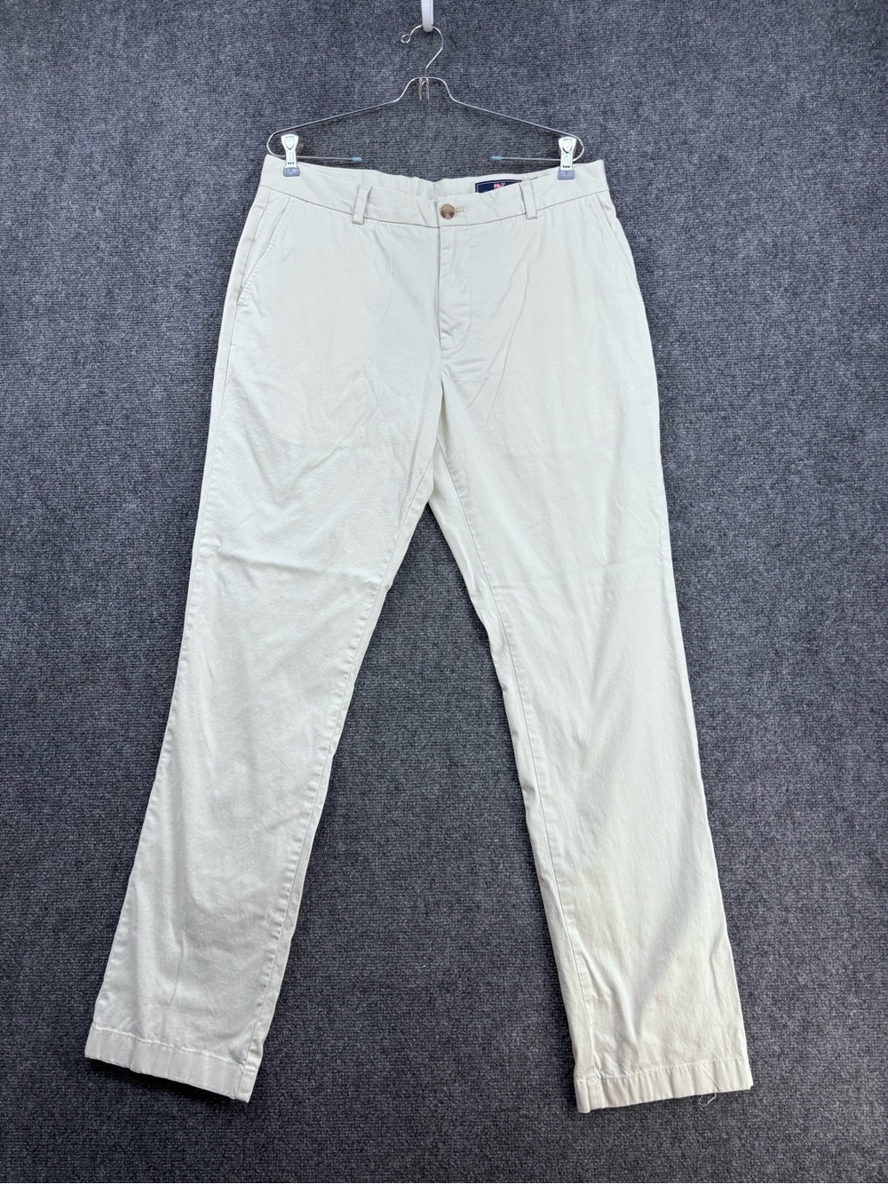 Vineyard Vines Breaker Pant Preppy Off White Stretch Straight Chino Men’s 34X33*